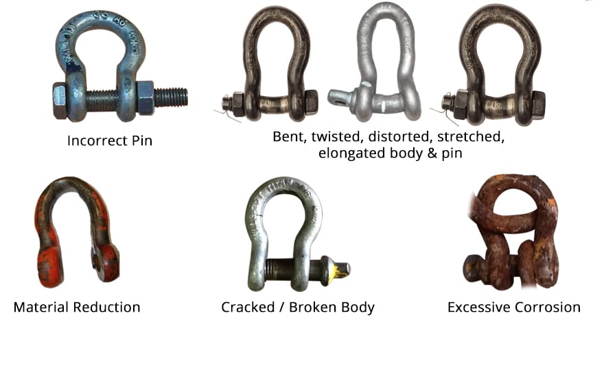 Defects in shackles