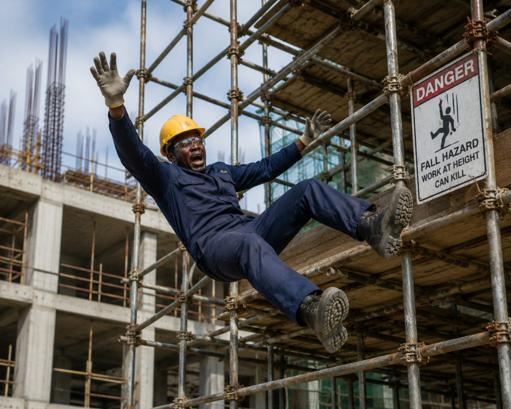 falls from height in construction
